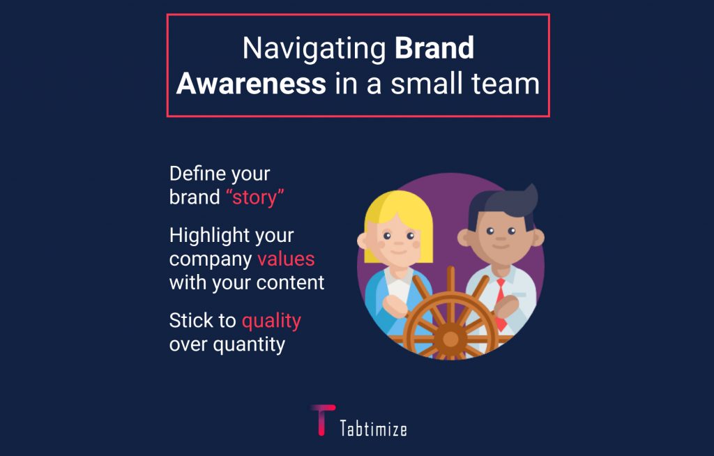 navigating brands awareness in a small team