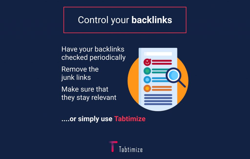 control your backlinks